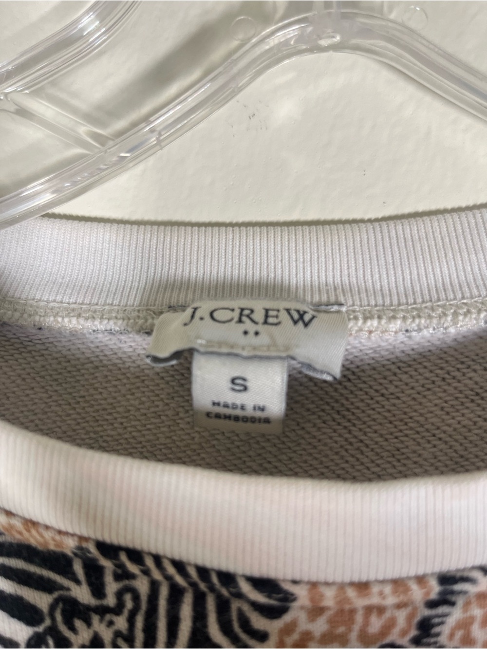 J. Crew Pink and Black Zebra-Print Crewneck Sweatshirt - Picture 3 of 6